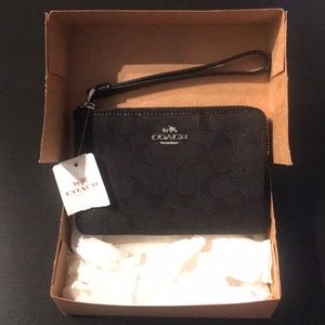 Coach Corner Zip Wristlet